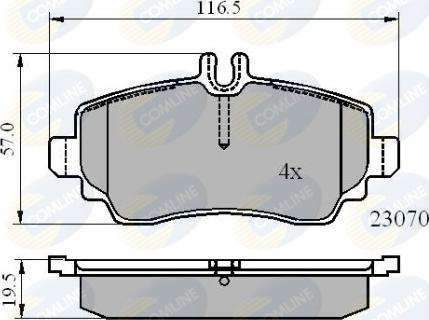 Comline CBP01318 - Комплект спирачно феродо, дискови спирачки vvparts.bg