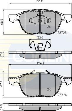 Comline CBP01323 - Комплект спирачно феродо, дискови спирачки vvparts.bg