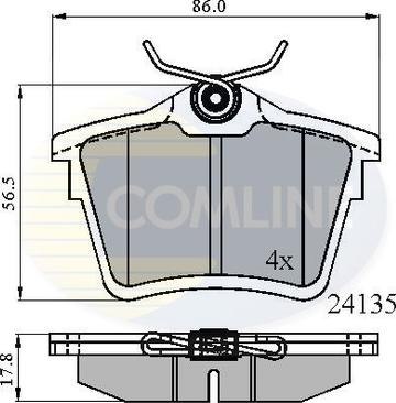 Comline CBP01252 - Комплект спирачно феродо, дискови спирачки vvparts.bg