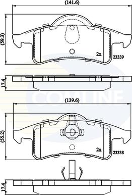 Comline CBP01231 - Комплект спирачно феродо, дискови спирачки vvparts.bg