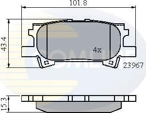 Comline CBP01279 - Комплект спирачно феродо, дискови спирачки vvparts.bg