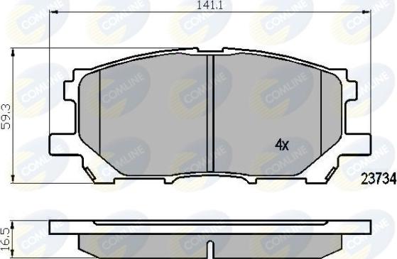 Comline CBP01750 - Комплект спирачно феродо, дискови спирачки vvparts.bg