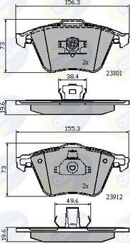 Comline CBP01752 - Комплект спирачно феродо, дискови спирачки vvparts.bg