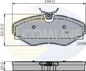 Comline CBP01766 - Комплект спирачно феродо, дискови спирачки vvparts.bg