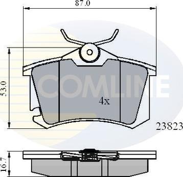 Comline CBP01761 - Комплект спирачно феродо, дискови спирачки vvparts.bg