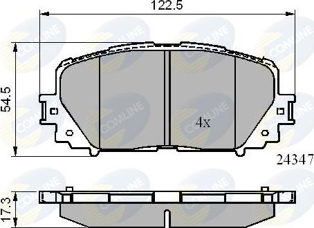 Comline CBP01767 - Комплект спирачно феродо, дискови спирачки vvparts.bg