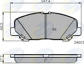 Comline CBP01701 - Комплект спирачно феродо, дискови спирачки vvparts.bg