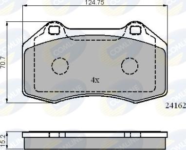 Comline CBP01703 - Комплект спирачно феродо, дискови спирачки vvparts.bg