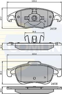 Comline CBP01719 - Комплект спирачно феродо, дискови спирачки vvparts.bg