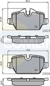 Comline CBP01710 - Комплект спирачно феродо, дискови спирачки vvparts.bg