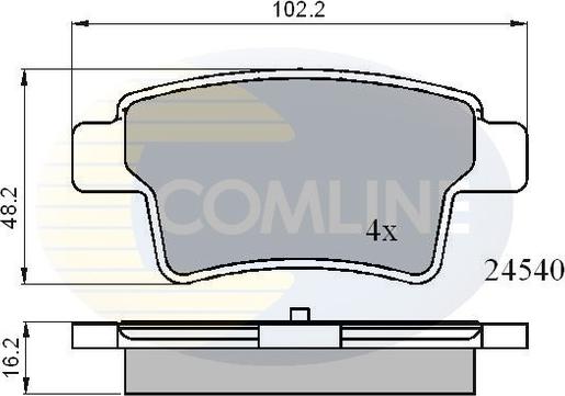 Comline CBP01713 - Комплект спирачно феродо, дискови спирачки vvparts.bg