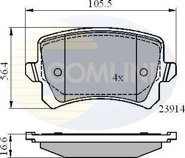 Comline CBP01712 - Комплект спирачно феродо, дискови спирачки vvparts.bg