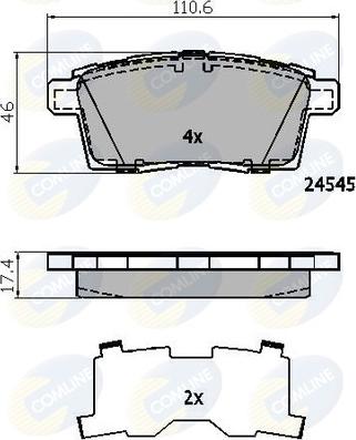 Comline CBP01731 - Комплект спирачно феродо, дискови спирачки vvparts.bg