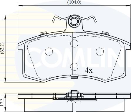 Comline CBP0173 - Комплект спирачно феродо, дискови спирачки vvparts.bg