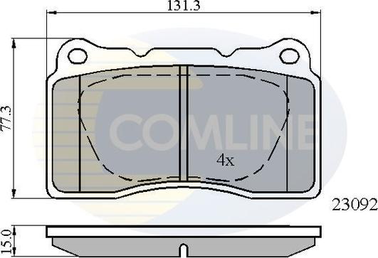 Comline CBP0895 - Комплект спирачно феродо, дискови спирачки vvparts.bg