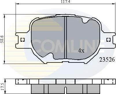 Comline CBP0896 - Комплект спирачно феродо, дискови спирачки vvparts.bg