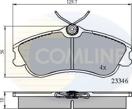 Comline CBP0892 - Комплект спирачно феродо, дискови спирачки vvparts.bg