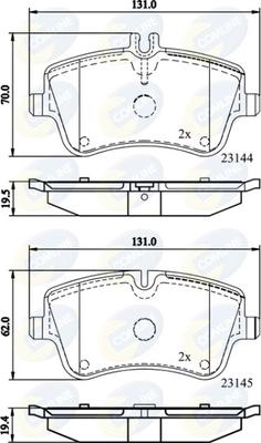 Comline CBP0854 - Комплект спирачно феродо, дискови спирачки vvparts.bg