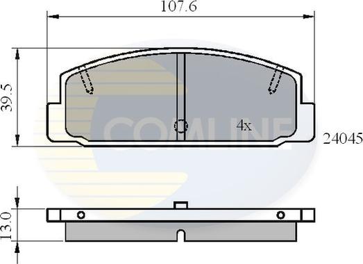 Comline CBP0819 - Комплект спирачно феродо, дискови спирачки vvparts.bg