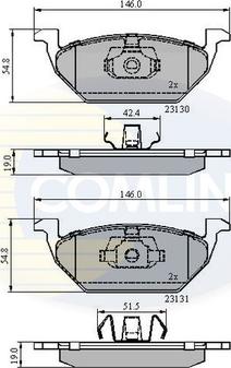 Comline CBP0889 - Комплект спирачно феродо, дискови спирачки vvparts.bg