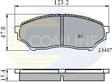 Comline CBP0826 - Комплект спирачно феродо, дискови спирачки vvparts.bg