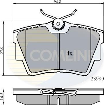 Comline CBP0874 - Комплект спирачно феродо, дискови спирачки vvparts.bg