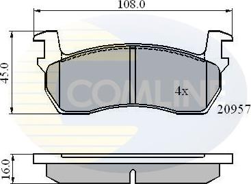 Comline CBP0366 - Комплект спирачно феродо, дискови спирачки vvparts.bg