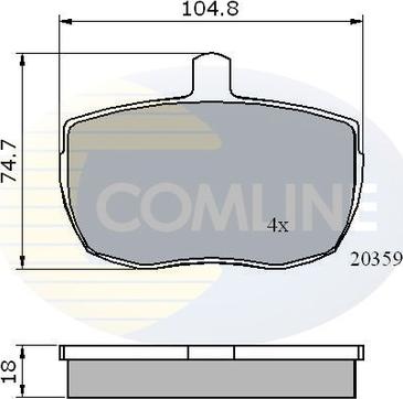 Comline CBP0319 - Комплект спирачно феродо, дискови спирачки vvparts.bg