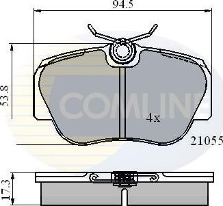 Comline CBP0328 - Комплект спирачно феродо, дискови спирачки vvparts.bg