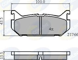 Comline CBP0327 - Комплект спирачно феродо, дискови спирачки vvparts.bg