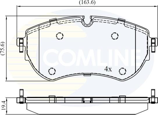 Comline CBP02456 - Комплект спирачно феродо, дискови спирачки vvparts.bg