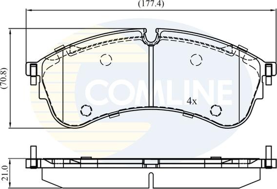 Comline CBP02400 - Комплект спирачно феродо, дискови спирачки vvparts.bg