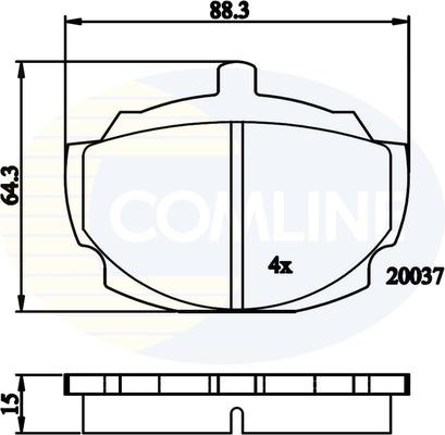 Comline CBP0241 - Комплект спирачно феродо, дискови спирачки vvparts.bg