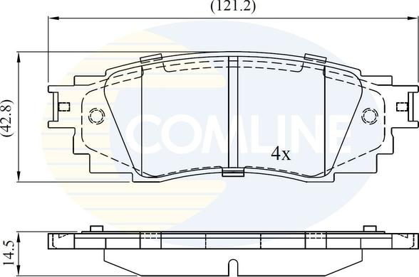 Comline CBP02430 - Комплект спирачно феродо, дискови спирачки vvparts.bg