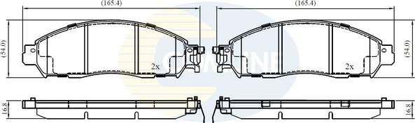 Comline CBP02420 - Комплект спирачно феродо, дискови спирачки vvparts.bg