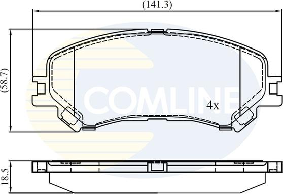 Comline CBP02423 - Комплект спирачно феродо, дискови спирачки vvparts.bg