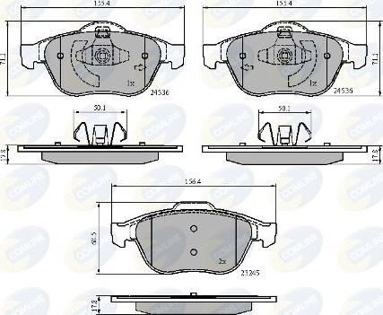 Comline CBP02019 - Комплект спирачно феродо, дискови спирачки vvparts.bg