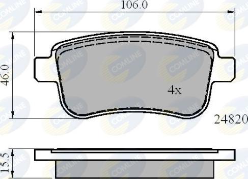 Comline CBP02014 - Комплект спирачно феродо, дискови спирачки vvparts.bg