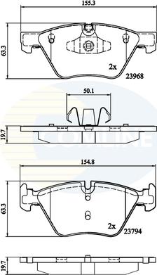 Comline CBP02011 - Комплект спирачно феродо, дискови спирачки vvparts.bg