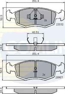 Comline CBP0201 - Комплект спирачно феродо, дискови спирачки vvparts.bg