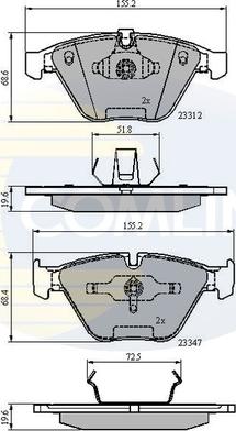 Comline CBP02033 - Комплект спирачно феродо, дискови спирачки vvparts.bg