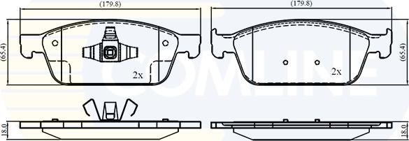 Comline CBP02196 - Комплект спирачно феродо, дискови спирачки vvparts.bg