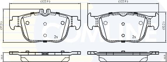 Comline CBP02868 - Комплект спирачно феродо, дискови спирачки vvparts.bg