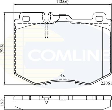 Comline CBP02348 - Комплект спирачно феродо, дискови спирачки vvparts.bg