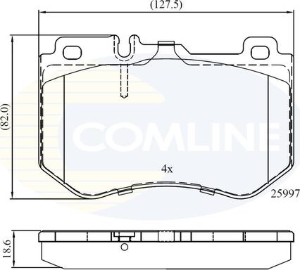 Comline CBP02347 - Комплект спирачно феродо, дискови спирачки vvparts.bg