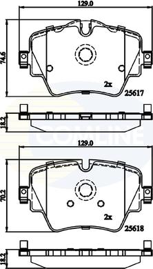 Comline CBP02319 - Комплект спирачно феродо, дискови спирачки vvparts.bg
