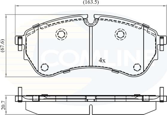 Comline CBP02388 - Комплект спирачно феродо, дискови спирачки vvparts.bg