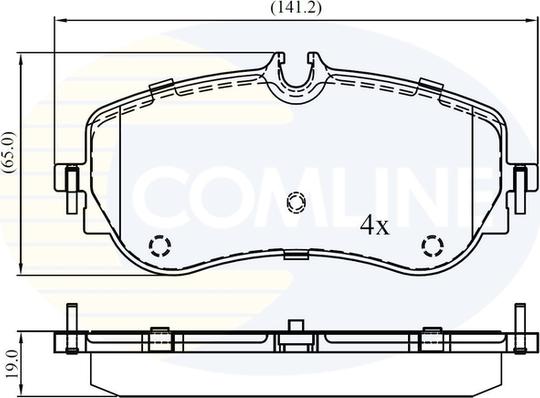 Comline CBP02387 - Комплект спирачно феродо, дискови спирачки vvparts.bg