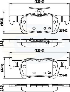 Comline CBP02335 - Комплект спирачно феродо, дискови спирачки vvparts.bg