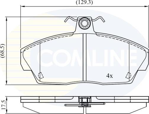 Comline CBP0232 - Комплект спирачно феродо, дискови спирачки vvparts.bg